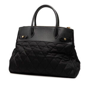 Prada Leather Quilted Shoulder Black Nylon Saffiano Bag Handbag
